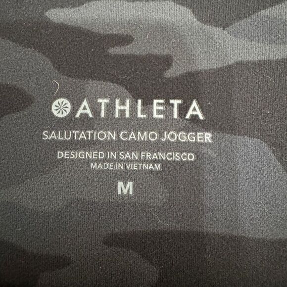 Athleta Salutation Camo Jogger Pants Gray Stretch Sz M - Picture 7 of 9